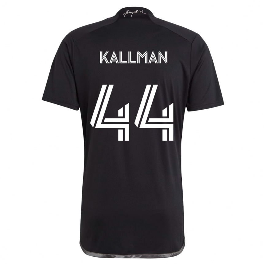 Kids Football Brent Kallman #44 Black Away Jersey 2024/25 T-Shirt Uk