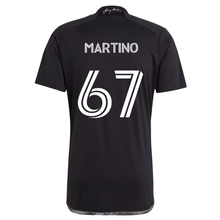 Kids Football Ben Martino #67 Black Away Jersey 2024/25 T-Shirt Uk