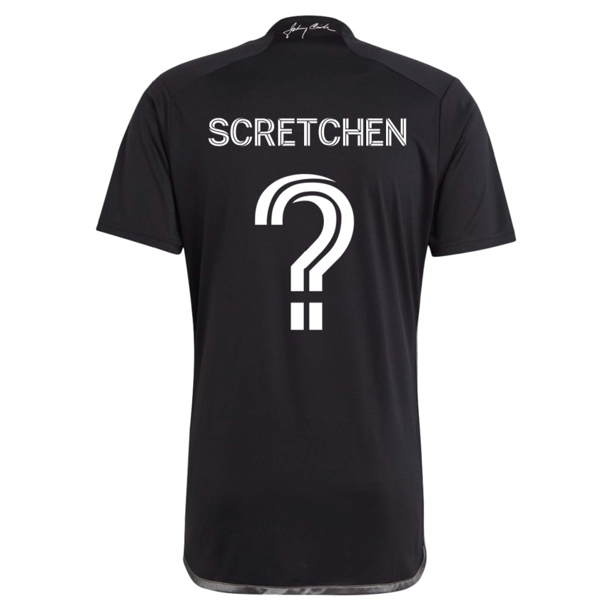 Kids Football Cannon Scretchen #0 Black Away Jersey 2024/25 T-Shirt Uk