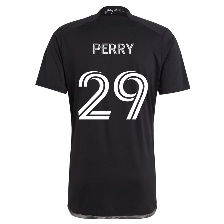 Kids Football Nebiyou Perry #29 Black Away Jersey 2024/25 T-Shirt Uk