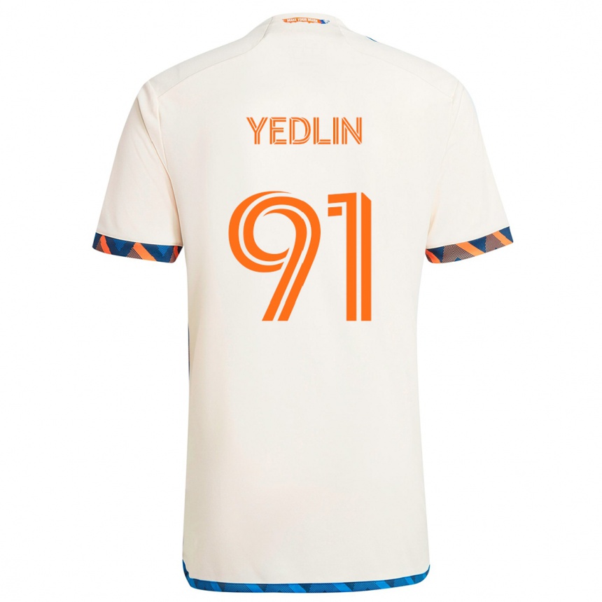 Kids Football Deandre Yedlin #91 White Orange Away Jersey 2024/25 T-Shirt Uk