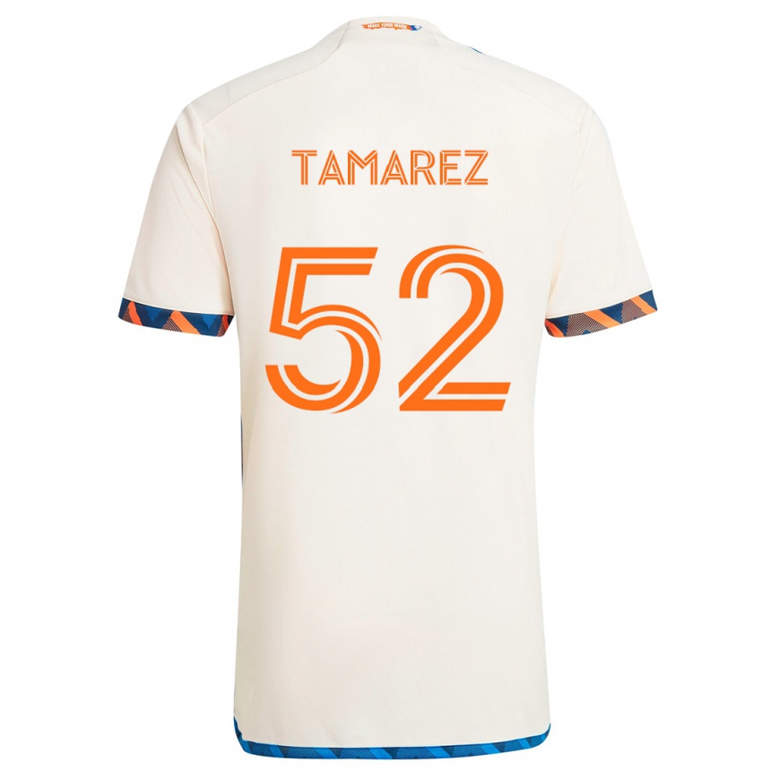 Kids Football Lucas Tamarez #52 White Orange Away Jersey 2024/25 T-Shirt Uk