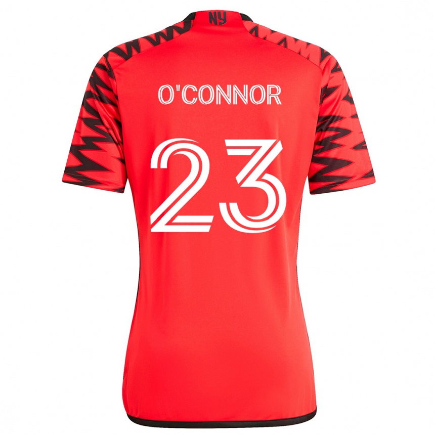 Kids Football Aidan O'connor #23 Red Black White Away Jersey 2024/25 T-Shirt Uk