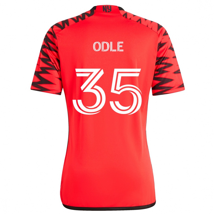 Kids Football Dallas Odle #35 Red Black White Away Jersey 2024/25 T-Shirt Uk