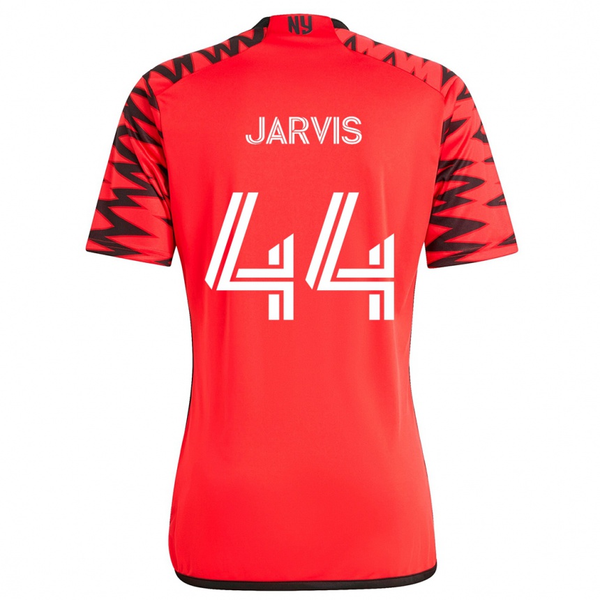 Kids Football Aiden Jarvis #44 Red Black White Away Jersey 2024/25 T-Shirt Uk