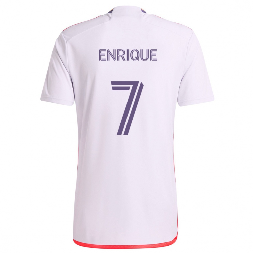 Kids Football Ramiro Enrique #7 White Red Purple Away Jersey 2024/25 T-Shirt Uk