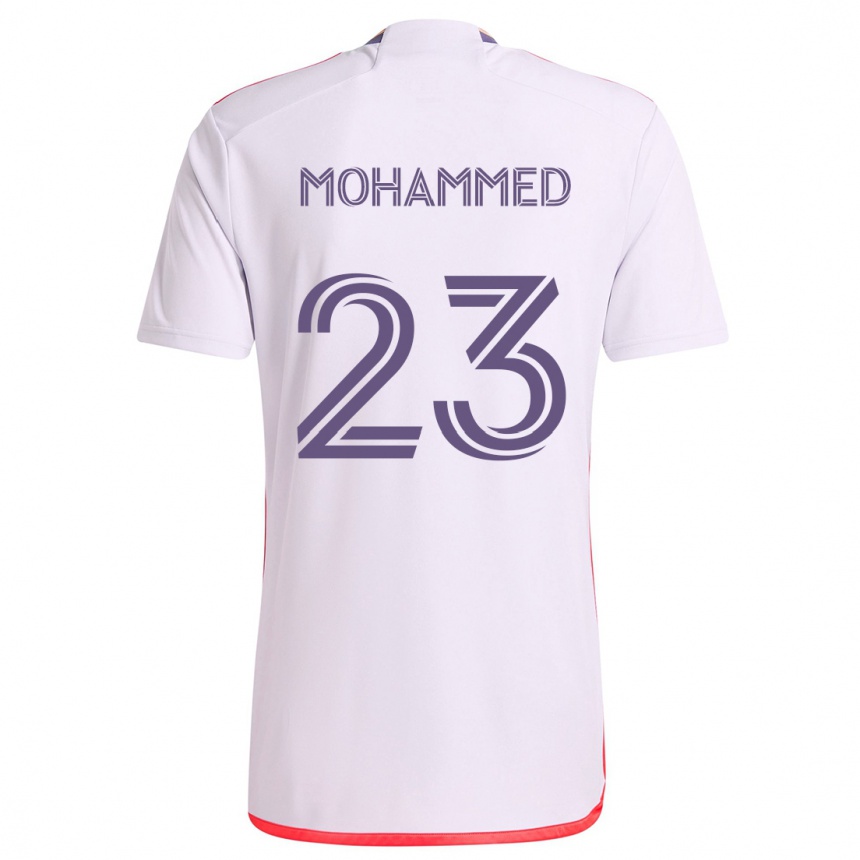 Kids Football Shak Mohammed #23 White Red Purple Away Jersey 2024/25 T-Shirt Uk