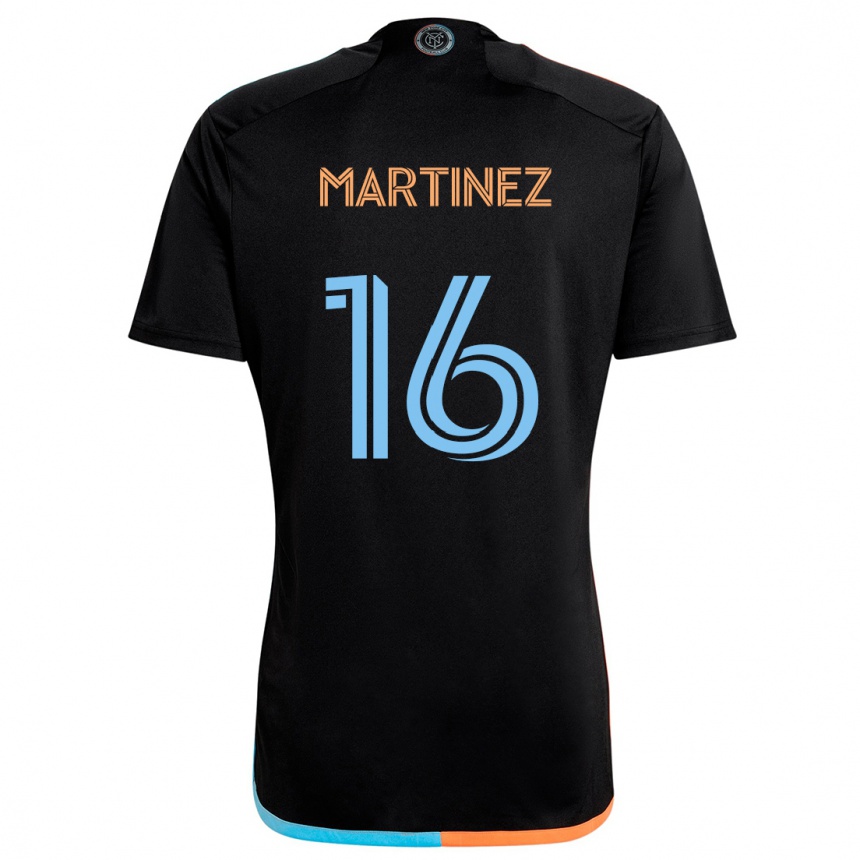 Kids Football Alonso Martínez #16 Black Orange Blue Away Jersey 2024/25 T-Shirt Uk