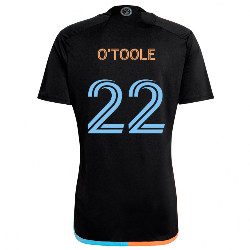 Kids Football Kevin O'toole #22 Black Orange Blue Away Jersey 2024/25 T-Shirt Uk