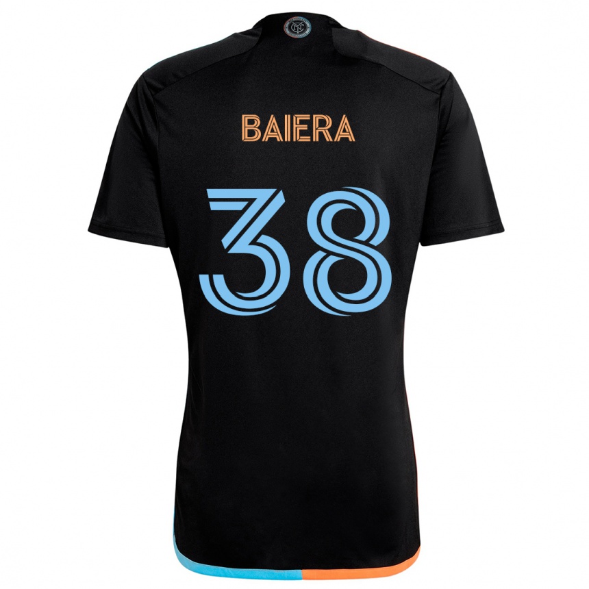 Kids Football Drew Baiera #38 Black Orange Blue Away Jersey 2024/25 T-Shirt Uk