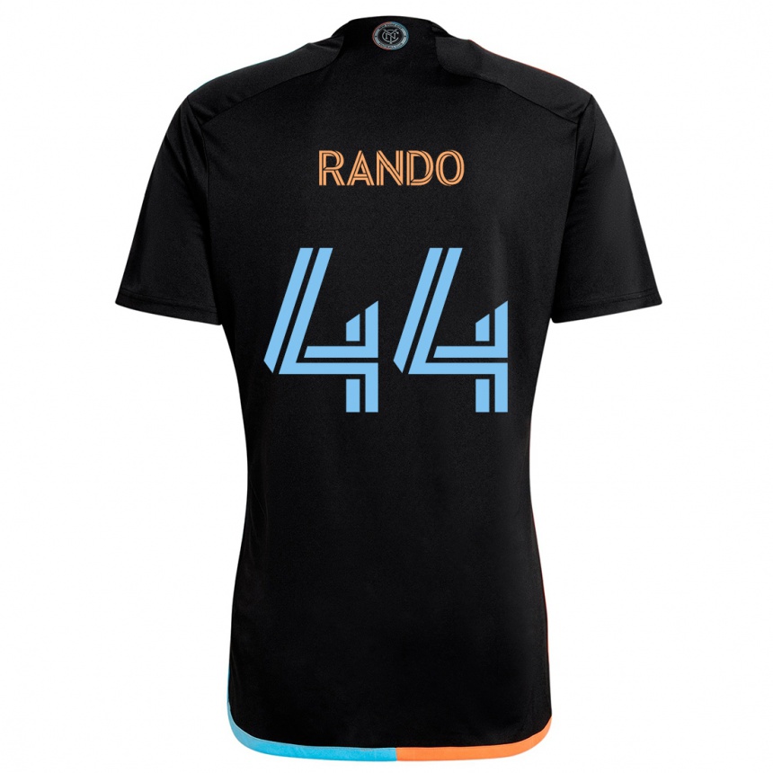 Kids Football Alex Rando #44 Black Orange Blue Away Jersey 2024/25 T-Shirt Uk