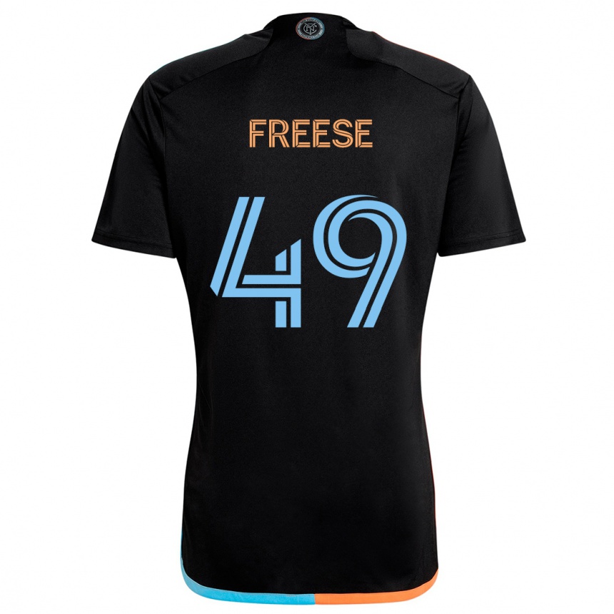 Kids Football Matt Freese #49 Black Orange Blue Away Jersey 2024/25 T-Shirt Uk