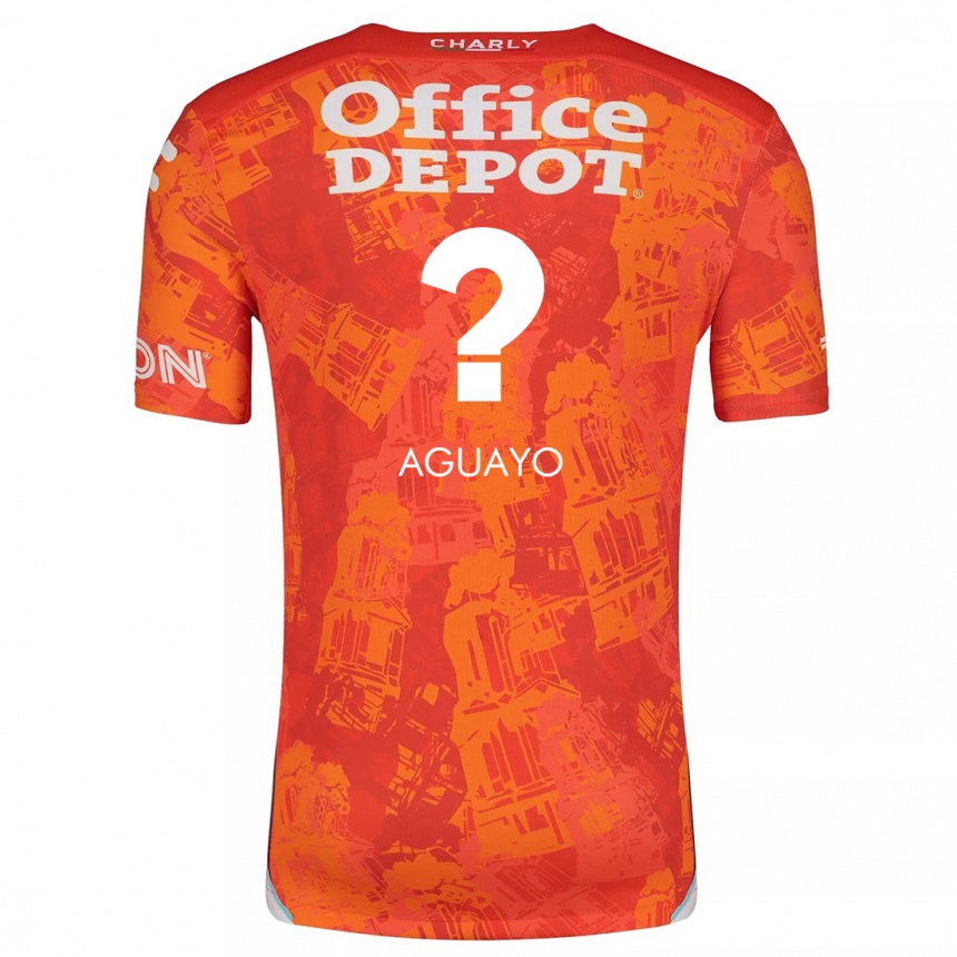 Kids Football Sergio Aguayo #0 Orange White Away Jersey 2024/25 T-Shirt Uk