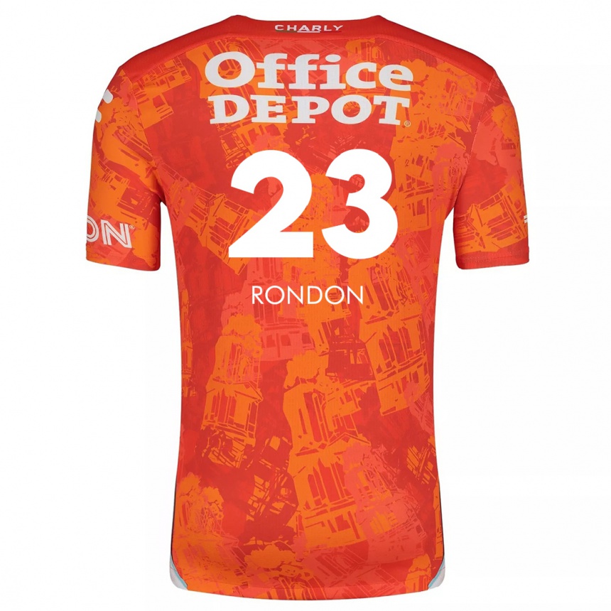 Kids Football Salomón Rondón #23 Orange White Away Jersey 2024/25 T-Shirt Uk