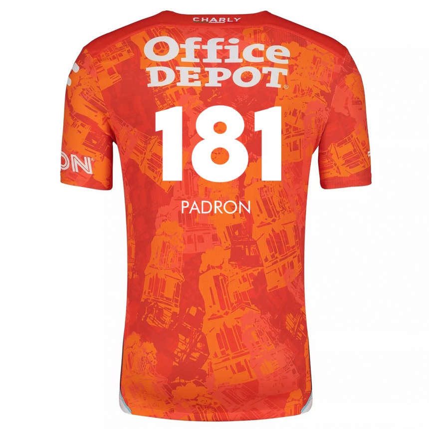 Kids Football Romeo Padrón #181 Orange White Away Jersey 2024/25 T-Shirt Uk