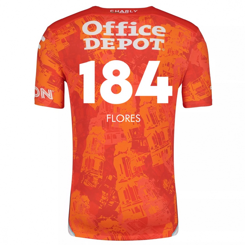 Kids Football Jason Flores #184 Orange White Away Jersey 2024/25 T-Shirt Uk