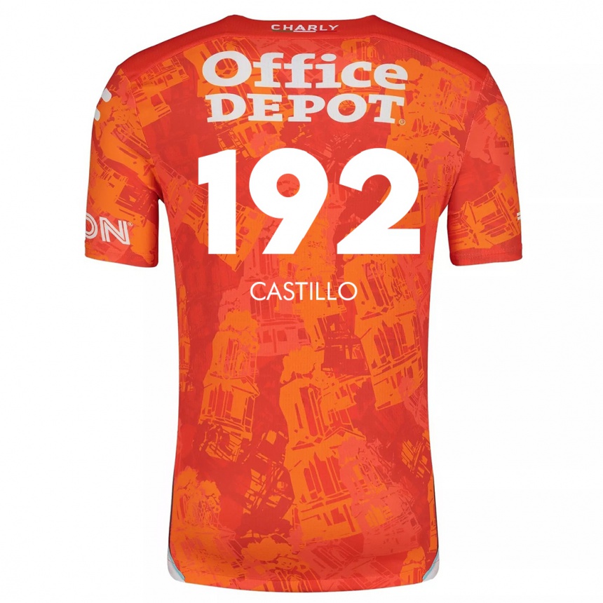 Kids Football José Castillo #192 Orange White Away Jersey 2024/25 T-Shirt Uk