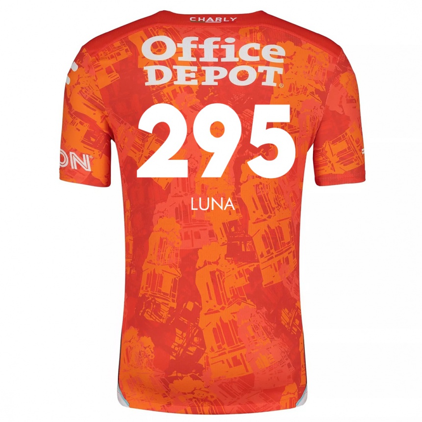 Kids Football Irving Luna #295 Orange White Away Jersey 2024/25 T-Shirt Uk