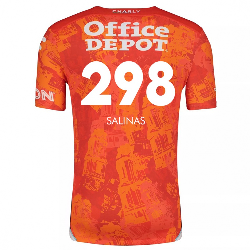 Kids Football Jesús Salinas #298 Orange White Away Jersey 2024/25 T-Shirt Uk