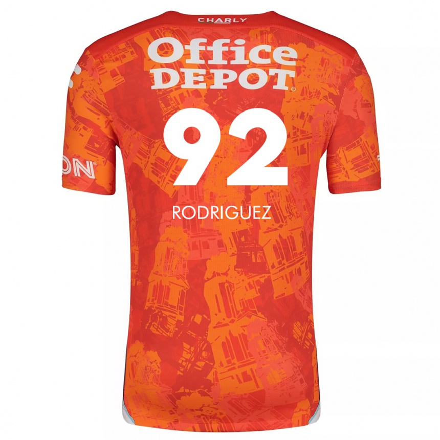 Kids Football Sergio Rodríguez #92 Orange White Away Jersey 2024/25 T-Shirt Uk