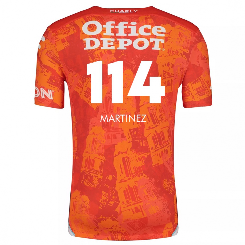 Kids Football Jesús Martínez #114 Orange White Away Jersey 2024/25 T-Shirt Uk