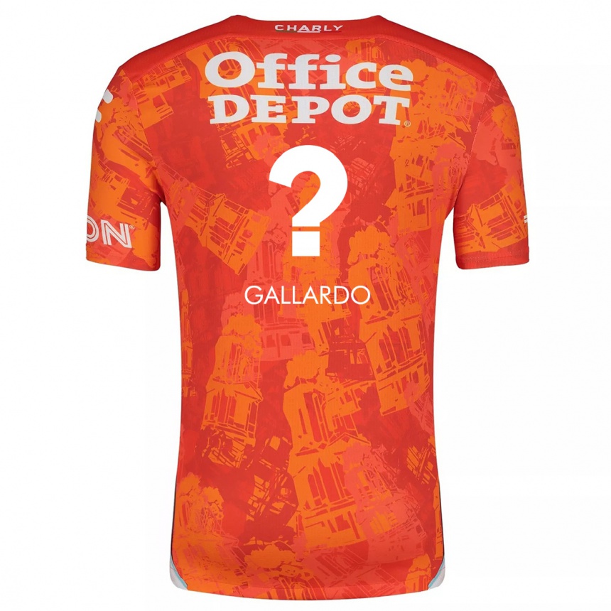 Kids Football Héctor Gallardo #0 Orange White Away Jersey 2024/25 T-Shirt Uk