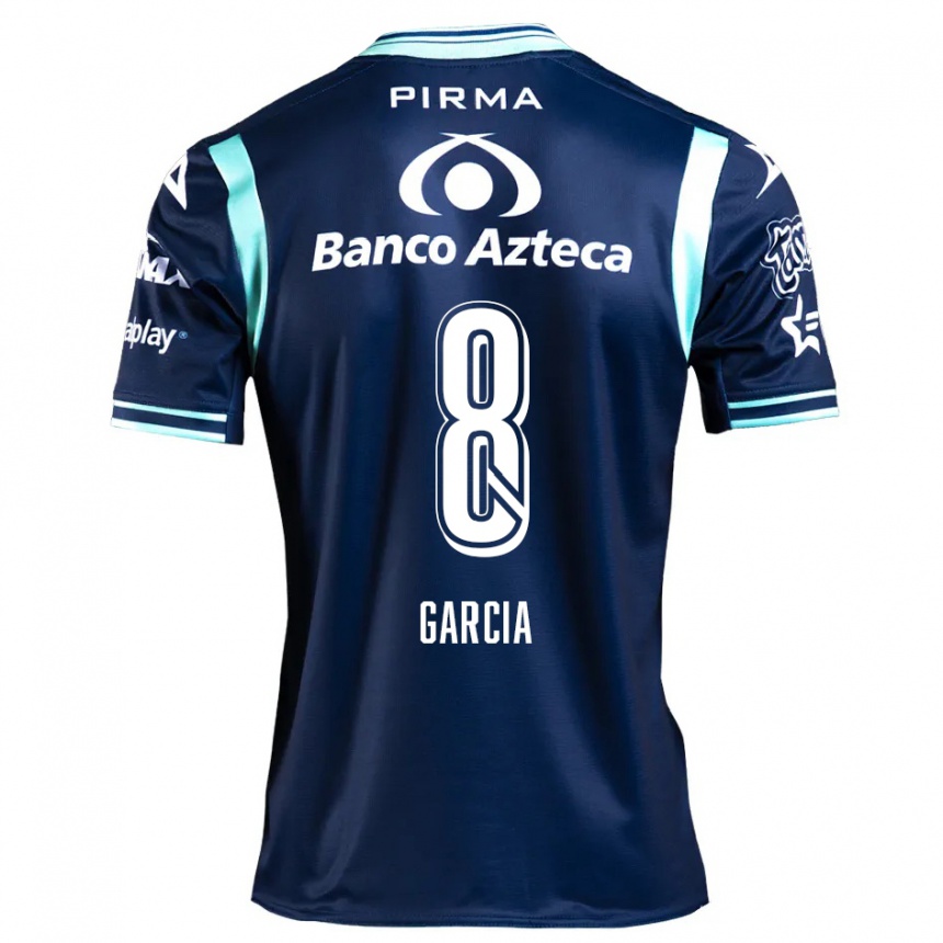 Kids Football Luis García #8 Navy Blue Away Jersey 2024/25 T-Shirt Uk