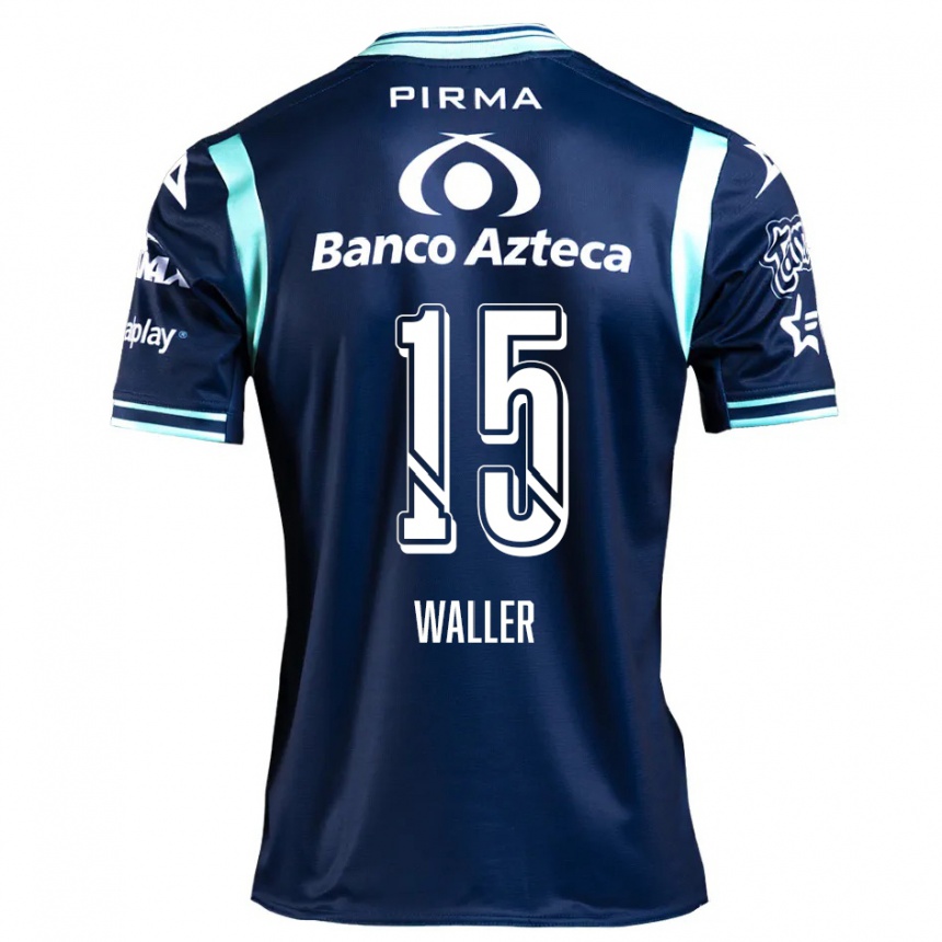 Kids Football Facundo Waller #15 Navy Blue Away Jersey 2024/25 T-Shirt Uk