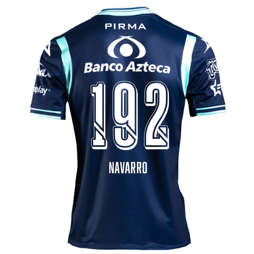 Kids Football Eduardo Navarro #192 Navy Blue Away Jersey 2024/25 T-Shirt Uk