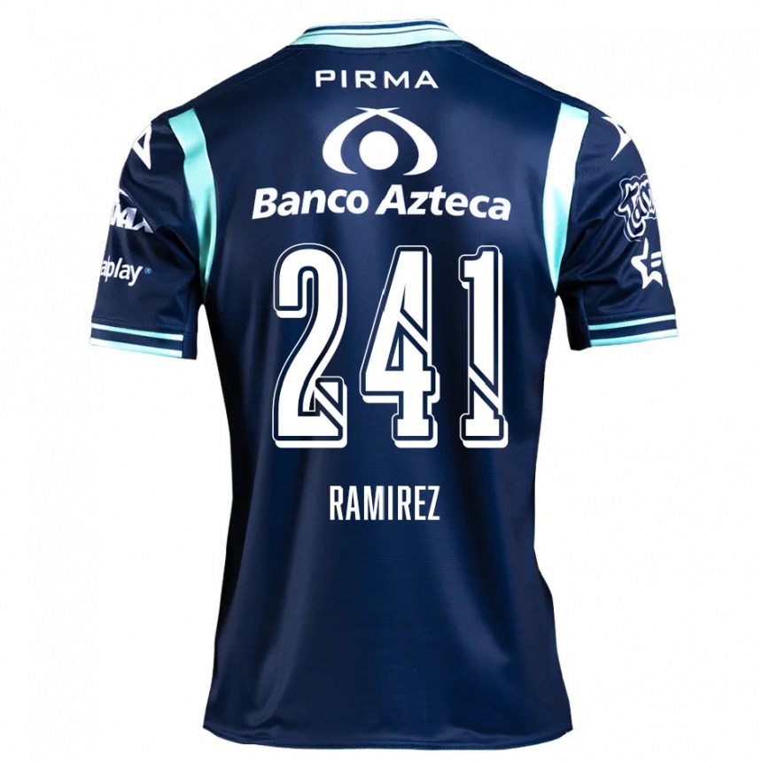 Kids Football Eduardo Ramírez #241 Navy Blue Away Jersey 2024/25 T-Shirt Uk