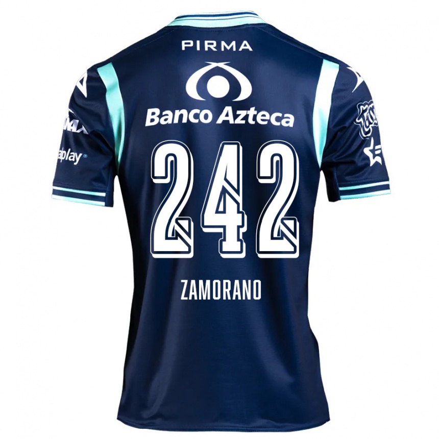 Kids Football Leonardo Zamorano #242 Navy Blue Away Jersey 2024/25 T-Shirt Uk