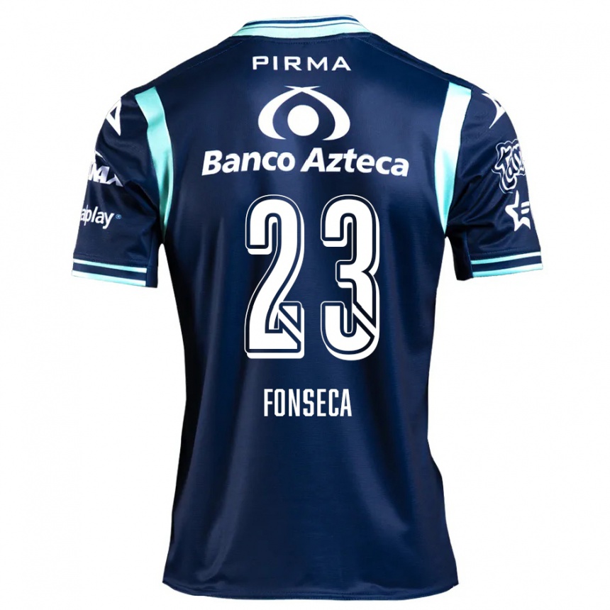 Kids Football Camila Fonseca #23 Navy Blue Away Jersey 2024/25 T-Shirt Uk