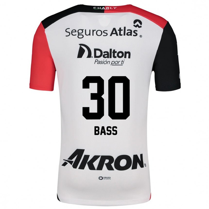 Kids Football Abraham Bass #30 White Red Black Away Jersey 2024/25 T-Shirt Uk