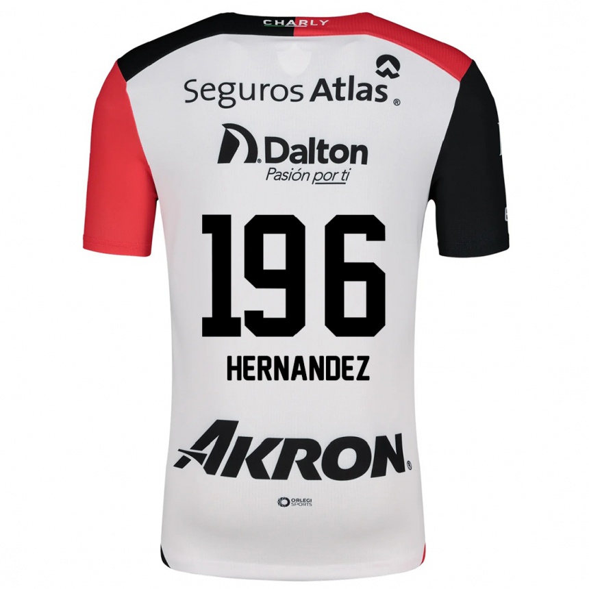 Kids Football Miguel Hernández #196 White Red Black Away Jersey 2024/25 T-Shirt Uk