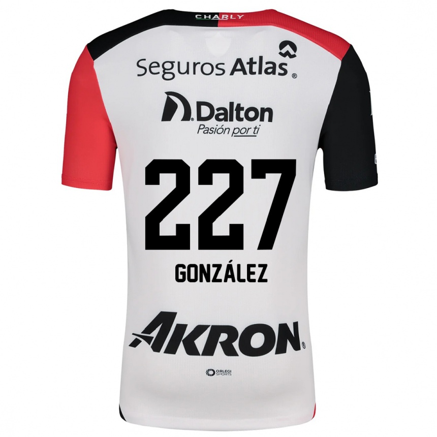 Kids Football Rodolfo González #227 White Red Black Away Jersey 2024/25 T-Shirt Uk