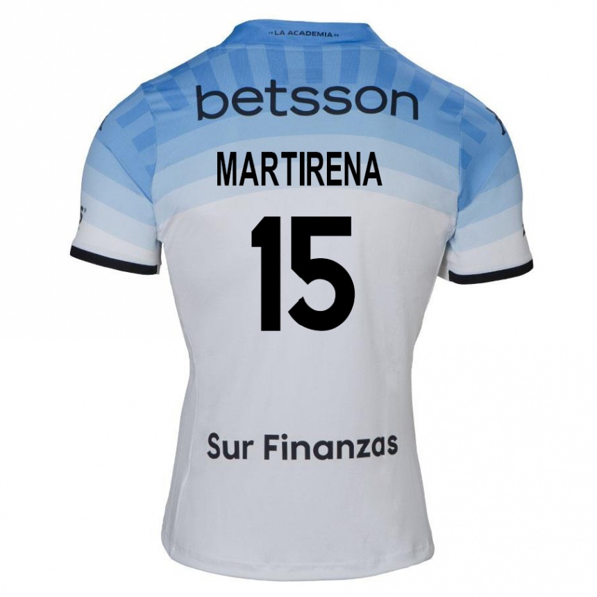 Kids Football Gastón Martirena #15 White Blue Black Away Jersey 2024/25 T-Shirt Uk