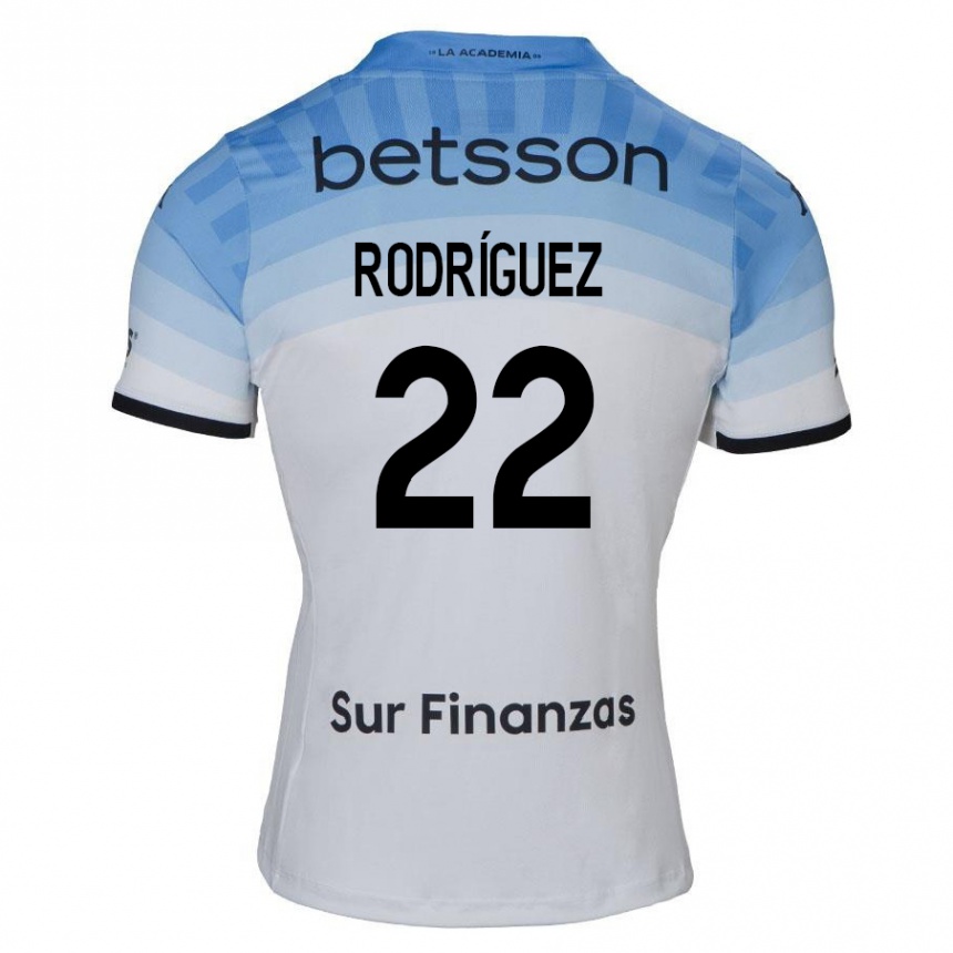 Kids Football Baltasar Rodríguez #22 White Blue Black Away Jersey 2024/25 T-Shirt Uk