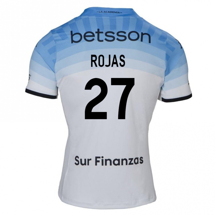 Kids Football Gabriel Rojas #27 White Blue Black Away Jersey 2024/25 T-Shirt Uk