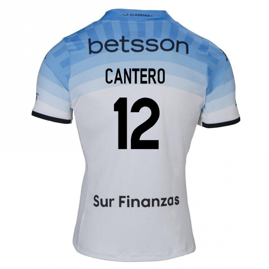 Kids Football Milton Cantero #12 White Blue Black Away Jersey 2024/25 T-Shirt Uk