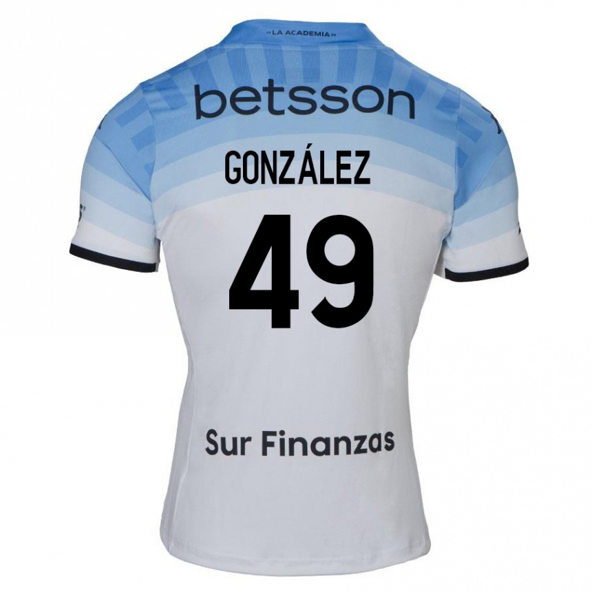 Kids Football David González #49 White Blue Black Away Jersey 2024/25 T-Shirt Uk