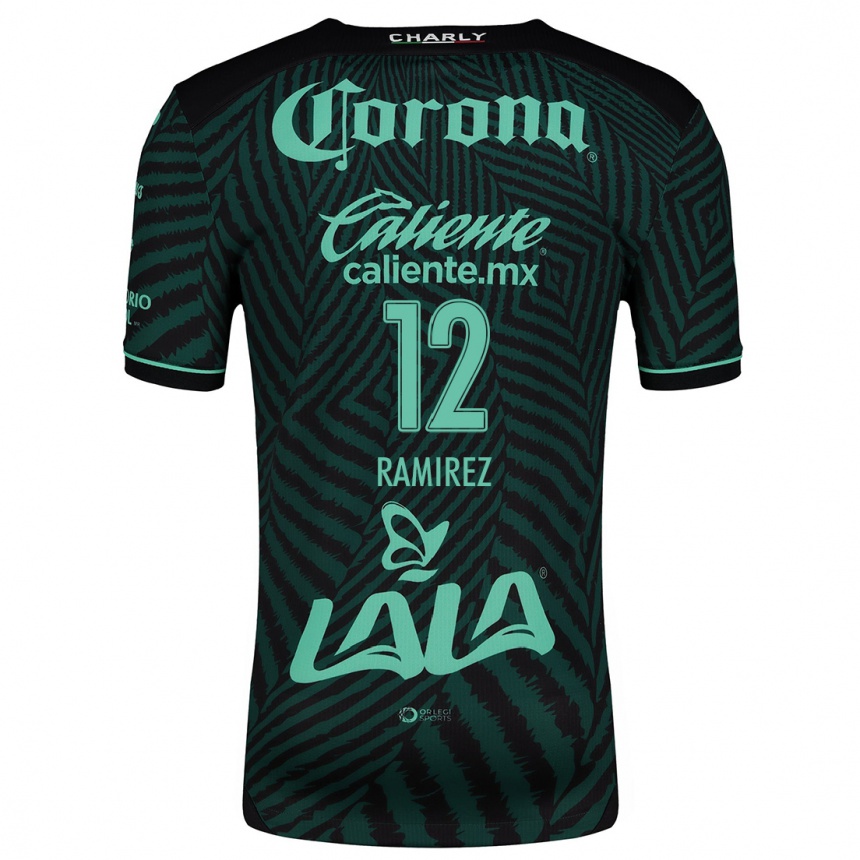 Kids Football Santiago Ramírez #12 Black Green Away Jersey 2024/25 T-Shirt Uk