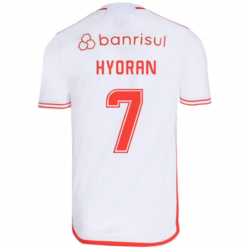 Kids Football Hyoran #7 White Red Away Jersey 2024/25 T-Shirt Uk