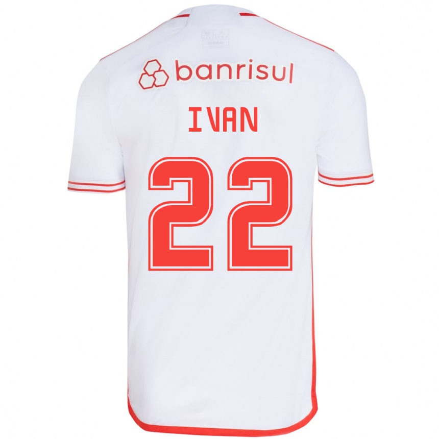 Kids Football Ivan #22 White Red Away Jersey 2024/25 T-Shirt Uk