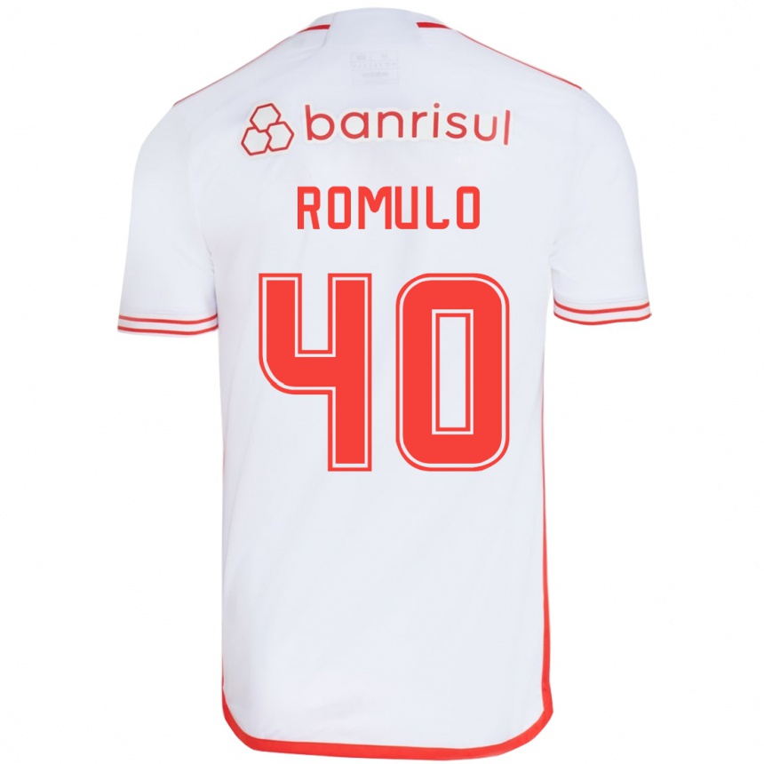 Kids Football Rômulo #40 White Red Away Jersey 2024/25 T-Shirt Uk