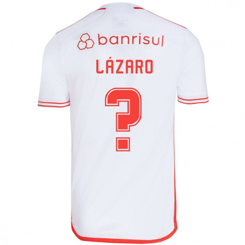 Kids Football Lázaro #0 White Red Away Jersey 2024/25 T-Shirt Uk