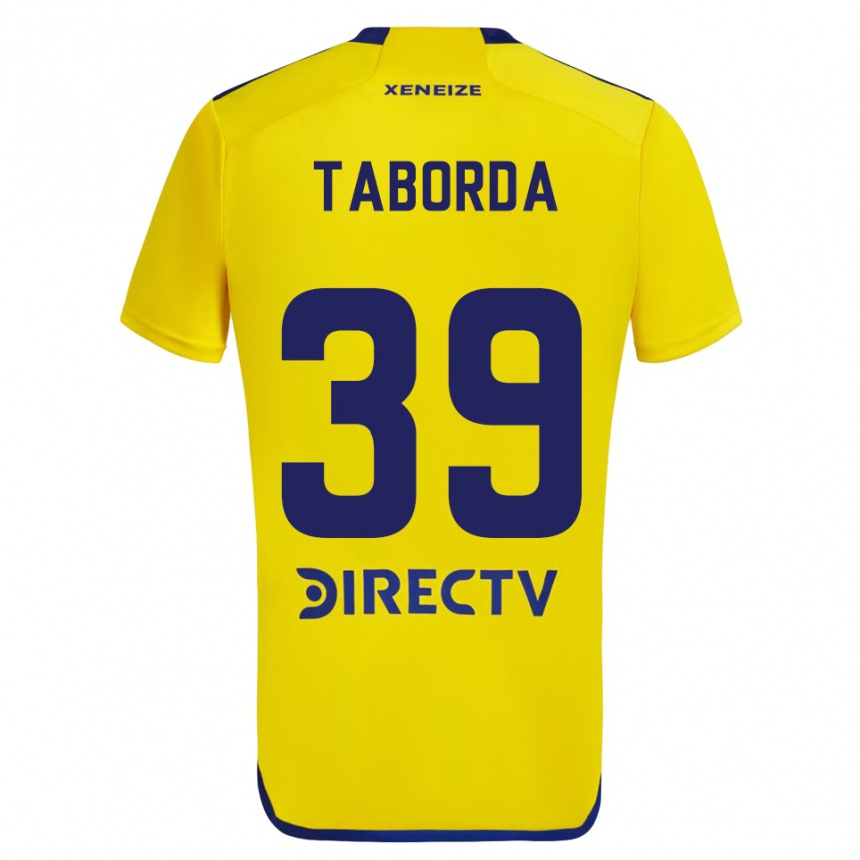 Kids Football Vicente Taborda #39 Yellow Blue Away Jersey 2024/25 T-Shirt Uk