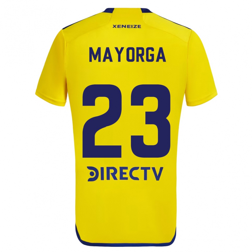 Kids Football Miriam Mayorga #23 Yellow Blue Away Jersey 2024/25 T-Shirt Uk