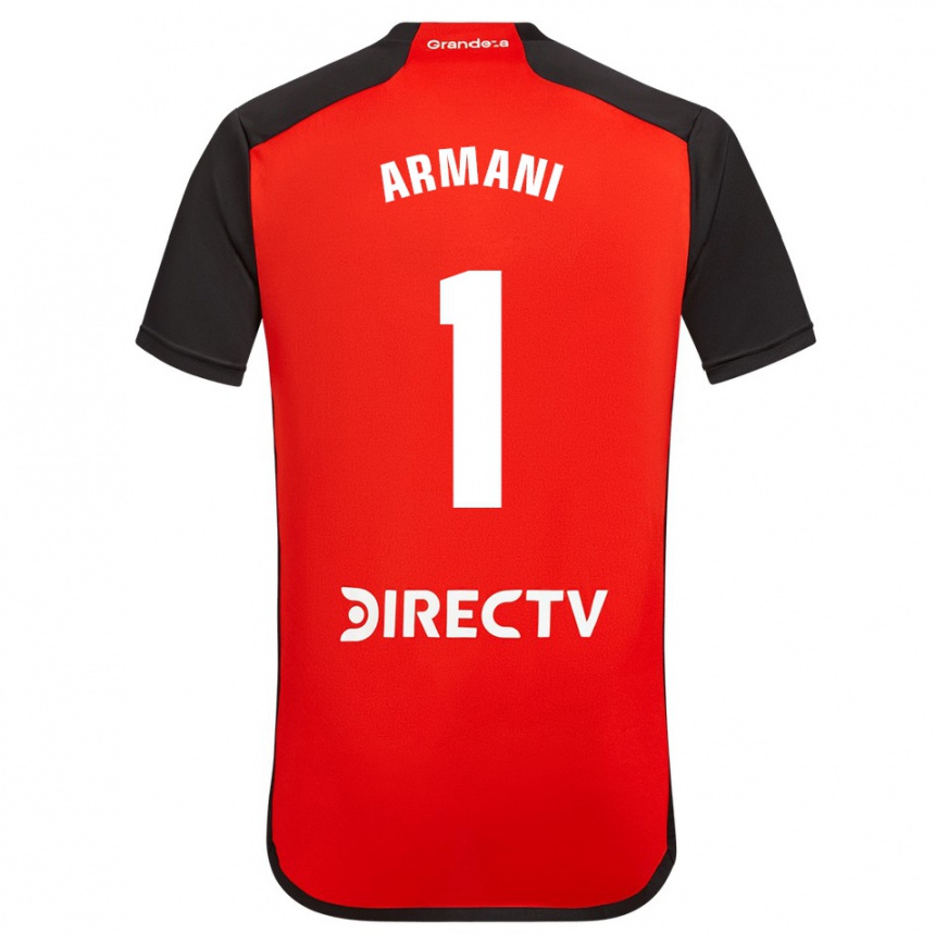 Kids Football Franco Armani #1 Red Black White Away Jersey 2024/25 T-Shirt Uk