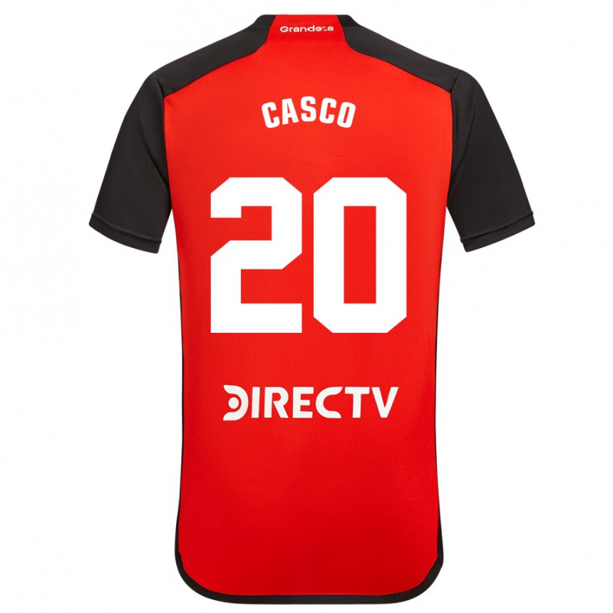 Kids Football Milton Casco #20 Red Black White Away Jersey 2024/25 T-Shirt Uk