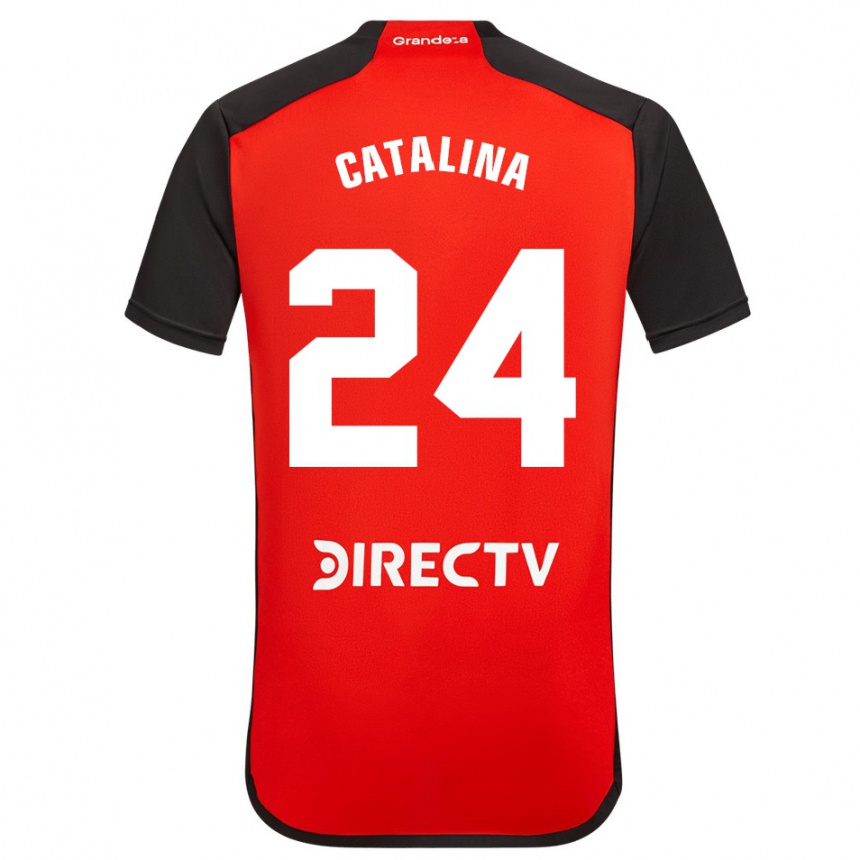 Kids Football Catalina Julia Primo #24 Red Black White Away Jersey 2024/25 T-Shirt Uk